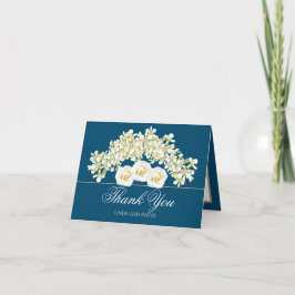 Floral Bouquet Orchids & Rose Hochzeit Vielen Dank Dankeskarte