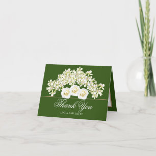 Floral Bouquet Orchids & Rose Hochzeit Vielen Dank Dankeskarte