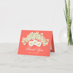 Floral Bouquet Orchids & Rose Hochzeit Vielen Dank Dankeskarte