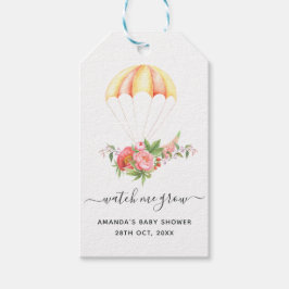 Floral Bouquet Parachute Kinderdusche Danke Geschenkanhänger