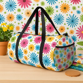 Floral Bouquet Pattern with Leaves elegant Duffle Bag