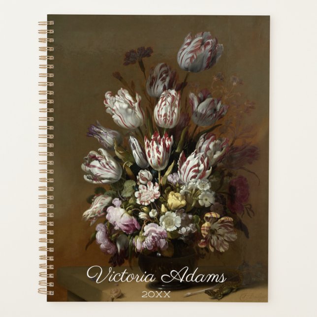 Floral Bouquet - Personalisierte Vintage Kunst Planer (Vorderseite)