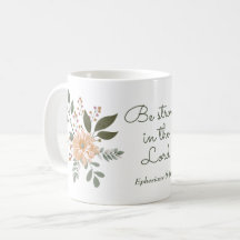 Floral Bouquet, sei stark in der Lord Bible Verse