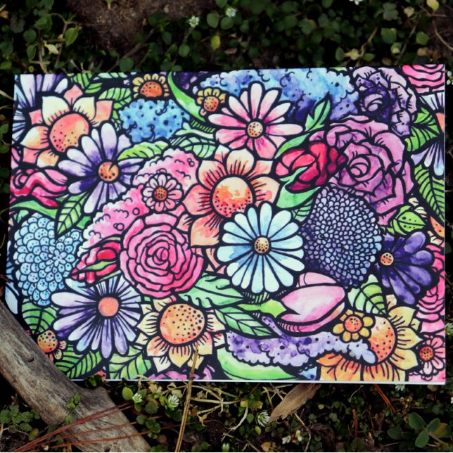 Floral Bouquet Spring Blume Karte (Von Creator hochgeladen)