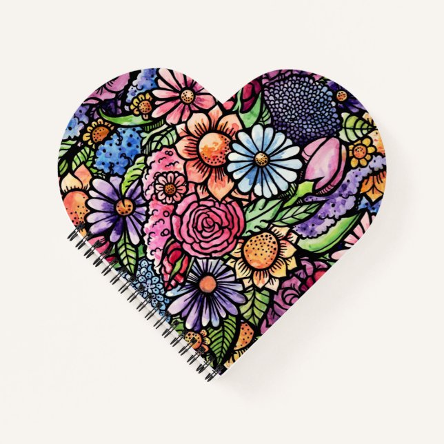 Floral Bouquet Spring Blume Notizbuch (Vorderseite)