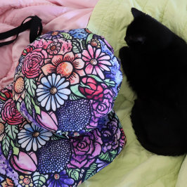 Floral Bouquet Spring Blume Rundes Kissen