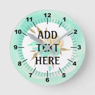Floral Bouquet Square Wall Clock Runde Wanduhr