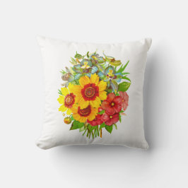 Floral Bouquet Throw Kissen