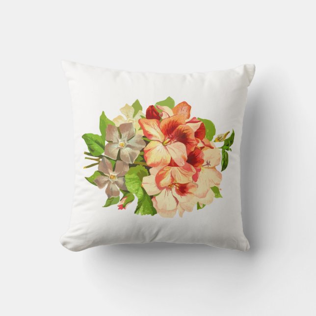 Floral Bouquet Throw Kissen (Vorderseite)