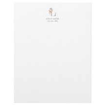 Floral Bouquet über Personalisierte Monogramm