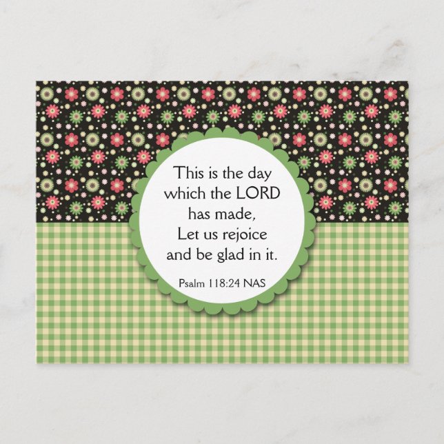 Floral Bouquet Variété Carte Postale Bible Verse (Devant)