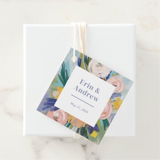 Floral Bouquet Wedding Geschenkanhänger (Beispiel)