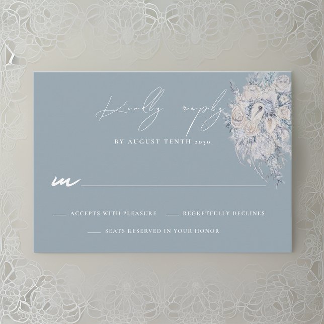 Floral Bouquet Wedding RSVP Response Card (Von Creator hochgeladen)