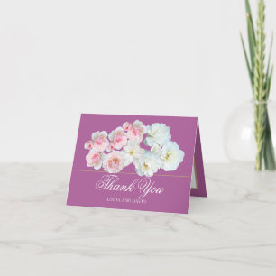 Floral Bouquet White Blume Hochzeit Vielen Dank Dankeskarte