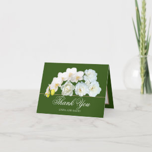 Floral Bouquet White Blume Hochzeit Vielen Dank Dankeskarte