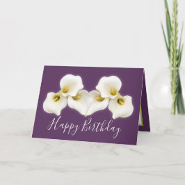 Floral Bouquet White Calla Lilies Floral Geburtsta Karte