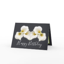 Floral Bouquet White Calla Lilies Floral Geburtsta