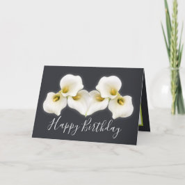 Floral Bouquet White Calla Lilies Floral Geburtsta Karte