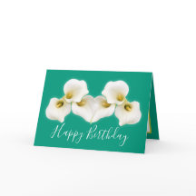 Floral Bouquet White Calla Lilies Floral Geburtsta