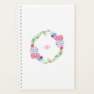 Floral Bouquet Wreath Monogram, Daily - Planer