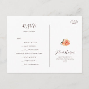 Floral Bourgogne   Carte postale RSVP de choix du 