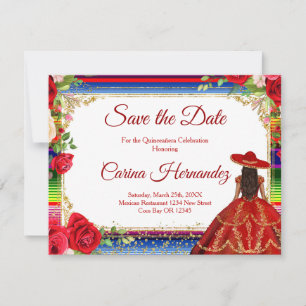 Floral Bourgogne mexicaine Enregistrer la carte de