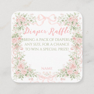 Floral Bow Baby in Bloom Girl Baby Shower Begleitkarte