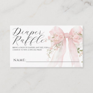 Floral Bow Elegante Flower Girl Babydusche Begleitkarte