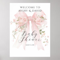 Floral Bow Elegante Flower Girl Babydusche