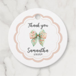 Floral Bow Vielen Dank für Ihr Interesse Tags Geschenkanhänger
