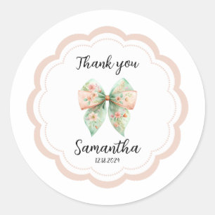 Floral Bow Vielen Dank Sticker