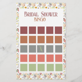Floral Brautparty Bingo Flyer