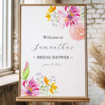 Floral Brautparty Sign