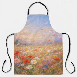 Floral Breeze - Pastel Painting Style Art Schürze