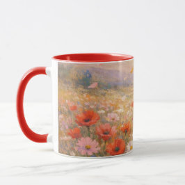 Floral Breeze - Pastel Painting Style Art Tasse