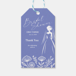 Floral Bridal Dusche Einladung Geschenkanhänger