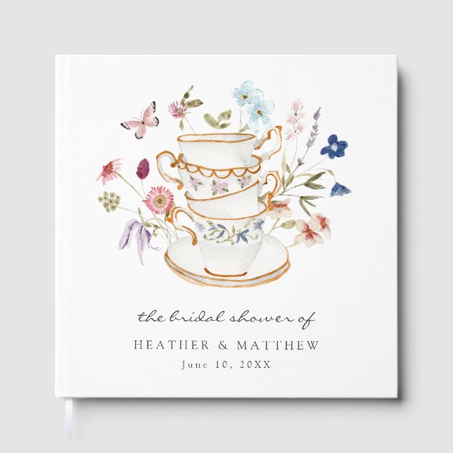 Floral Bridal Tea Gästebuch (Vorderseite)