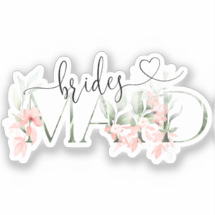 Floral Bridesmaid Sticker, Junggeselinnen-Abschied Aufkleber