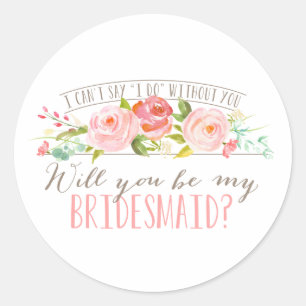 Floral   Bridesmaid Stickers