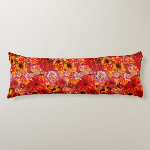 Floral Bright Rojo Bouquet Rich Red Hot Daisies Seitenschläferkissen