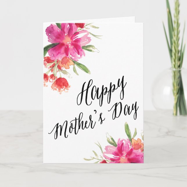 Floral brillant | Carte de fête des mères (Devant)