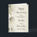 Floral Brother & Sister für Juristen Jahrestag Karte<br><div class="desc">Glückliche Hochzeitskarte für Schwestern und Schwestern im Jurastudium mit wunderschönen Vintagen Blume-Mustern und sentimentalem Vers.</div>