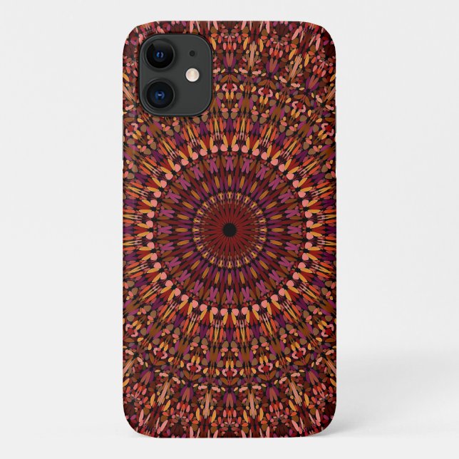 Floral Brown Mandala Design-48566 Case-Mate iPhone Hülle (Rückseite)
