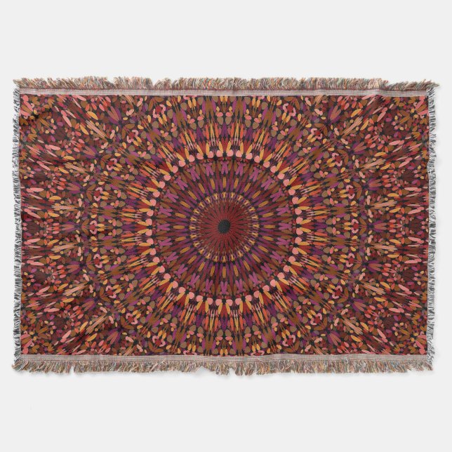 Floral Brown Mandala Design-48566 Decke (Vorderseite)