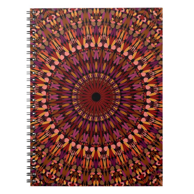 Floral Brown Mandala Design-48566 Notizblock (Vorderseite)