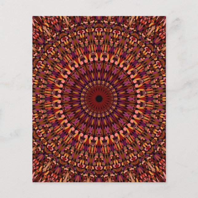 Floral Brown Mandala Design Flyer (Vorne)