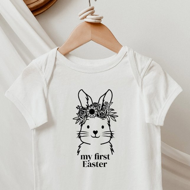 Floral Bunny mein erster Oster Baby Strampler (Von Creator hochgeladen)