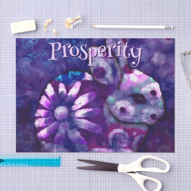 Floral Bunny Rabbit Personalisiert Decoupage Seidenpapier (Handwerk)