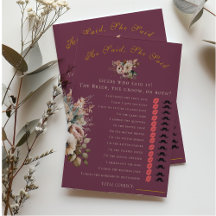 Floral Burgundy Elegant sagte er, sie sagte