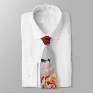 Floral-Burgundy Necktie  Trendy Floral Wedding Kra Krawatte